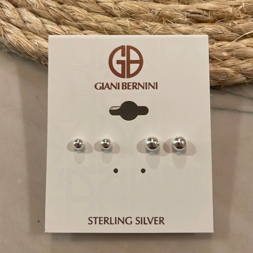 Giani Bernini silver earrings (2 pairs)